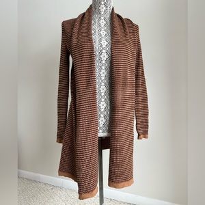 ZARA KNIT long chunky multicoloured cardigan medium